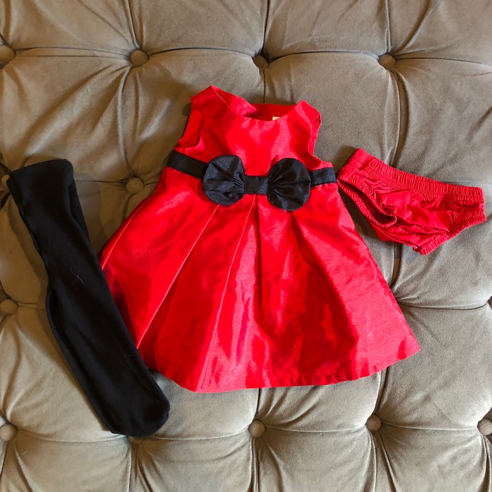 Newborn dress and stockings, like new.